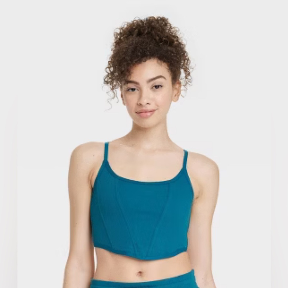 Colsie from Target Teal Ribbed Adjustable Tank Top NWT